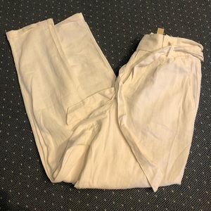White Flowy beach pants